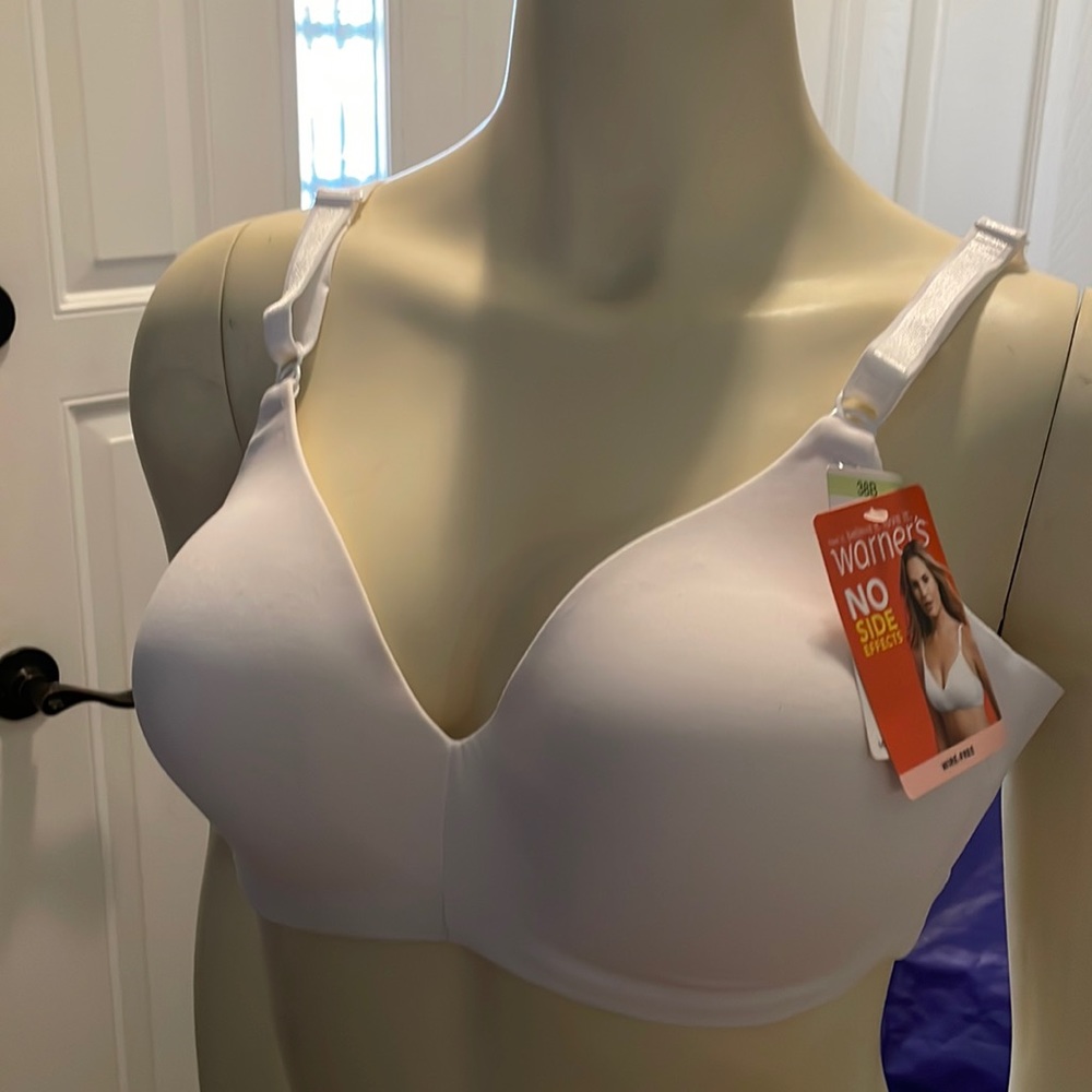 Warner’s No Wire No Side Effects Bra 38 B. NWT